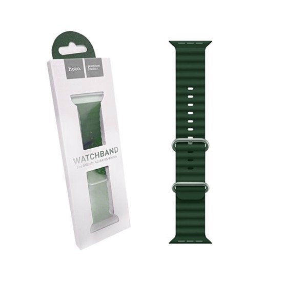 Hoco Double Buckle Silicone Bracelet for iWatch WA12 Original Series Marine (42/44/45/49mm) Alfalfa Hoco Double Buckle Silicone Bracelet for iWatch WA12 Original Series Marine (42/44/45/49mm) Alfalfa